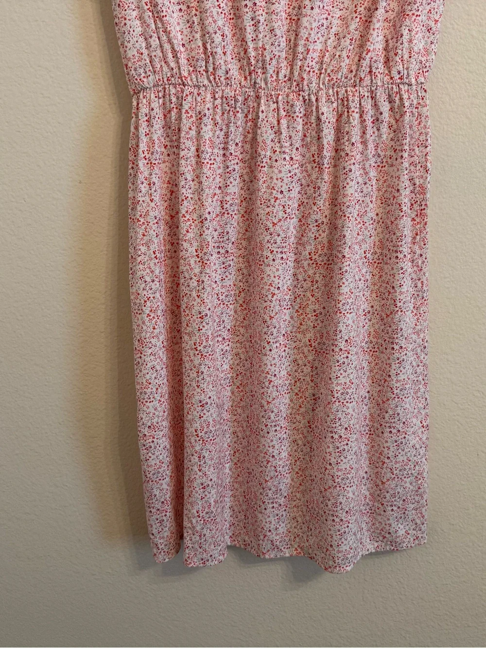 Banana Republic Floral Print Ruched-sleeve dress